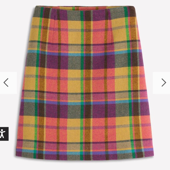 Boden Gia Wool A Line Mini Skirt Size 10 - Picture 4 of 5